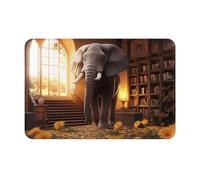 WMASTNjgdA Zerbino personalizzato con elefante nella stanza, per interni ed esterni, tappetino di benvenuto personalizzato con materiale in poliestere resistente e fondo antiscivolo