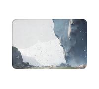 WMASTNjgdA Zerbino personalizzato con motivo a pietra che cade dal cielo, zerbino per interni ed esterni, tappetino di benvenuto personalizzato con materiale in poliestere resistente e fondo