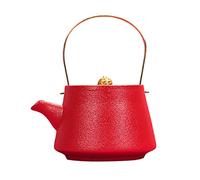 WMDSYGD 200ml Ceramiche Rosse Cinesi teiere Fatte a Mano Squisito bollitore bollitore Set da tè Filtro for la casa tè Piatto Regali di Nozze Fatto a Mano (Color : 11.5x13.8cm 200ml)
