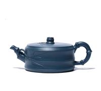 WMDSYGD 270ml Teiera Teiera Fatta a Mano Bamboo Joint Balcotto Purple Clay Teiera Bollitore Gruppo Azure Azure Mingo Teaware Tie Tie Guanyin tè Cerimonia Doni Regali Fatto a Mano (Color : 270ml)