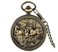 WMDSYGD Cavallova Cavallo in Esecuzione Display a Cavallo Manuale Manuale Orologio Passaggio Manuale Retro Scheletro SCHELETTO SCHEELTRO AVOLO Orologio Orologi da Tasca