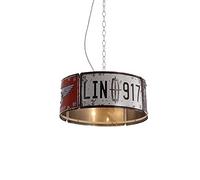 Wmdtr Iron Nostalgic Droplight Droplight Creative Targa lampadario Lampadario, American Loft Soffitto Pendente Light Retro Industrial Hanging Lights per Bar Restaurant Cafe Balcony Club
