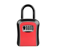 WMEIE Key Safe, Weatherproof Portable Lock Box for Keys Outdoor with Removable Shackle, for Home Office Garage School (Color : Red)