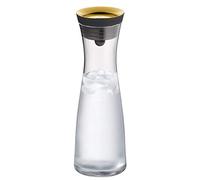 WMF 0617706590 Caraffa d'acqua di base, 1.0 l, Altezza 29 cm, Caraffa di vetro, Coperchio in silicone, Chiusura CloseUp, Oro
