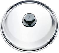 WMF Coperchio in vetro 0724399902 con pomello in metallo per padella Ø 24 cm trasparente