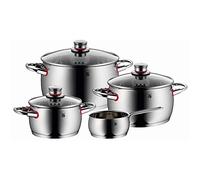 WMF Quality One Set di pentole in Cromargan con sfiato per Vapore, Acciaio Inossidabile, Argento, 24 cm, 4 unità
