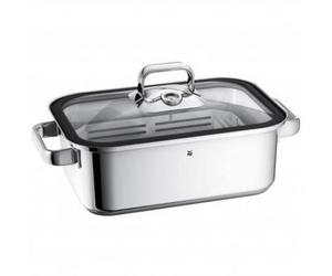 WMF 1741026040 casseruola per arrosto 3,5 L Vetro, Silicone, Acciaio inox