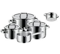 WMF 761066380 Function 4 Set di pentole con Inserto Ammortizzatore, Acciaio Inossidabile, 20 cm, 5 unità