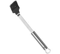 WMF BBQ Marinadenpinsel Lang 38 x 5,5 cm Barbecue, Pennello con setole in Silicone, marinatura Uniforme, Acciaio Inossidabile, Argento