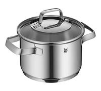 WMF Belmonte - Pentola piccola 16 cm, con coperchio in vetro, pentola per pasta a induzione, 1,9 l, in acciaio INOX Cromargan lucidato, non rivestita