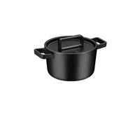 WMF Flavour Casseruola da 22 cm, in ghisa a induzione, pentole in ghisa smaltata, pentola in ghisa, coperchio in ghisa, coperchio in ghisa, coperchio con nodi di condensazione, eleganza moderna, nero