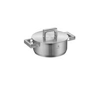 WMF Ultimate Cool - Pentola piccola 20 cm, coperchio in acciaio inox, a induzione, 2,5 l, in acciaio inox Cromargan opaco, manici che riducono il calore, pentola a induzione con scala interna,