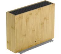 WMF FlexTec Compact bamboe 1893874500 Ceppo portacoltelli con inserto in setole di nylon Bamboo, Acciaio inox Legno