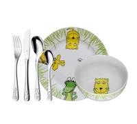 WMF Children Crockery-Set 6-Pieces Safari Cromargan 18/10 Stainless Steel Brushe
