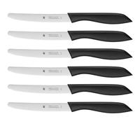 WMF Coltelli da Colazione, set da 6 pezzi, Lama in Acciaio Inox, 23 cm, Nero,1896499990