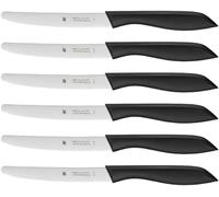 WMF Coltelli da Colazione, set da 6 pezzi, Lama in Acciaio Inox, 23 cm, Nero,1896499990