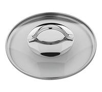 WMF Coperchio per pentole, 16 cm, coperchio in vetro con manico rotondo in metallo, coperchio per pentole e padelle, vetro resistente al calore, lavabile in lavastoviglie