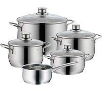 Wmf diadem plus set pentole 5 pezzi + 4 coperchi in vetro adatte ad induzione
