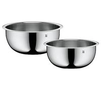 WMF Function Bowls - Set di 2 ciotole da cucina, Ø 22 e 24 cm, in acciaio INOX Cromargan, multifunzione, ciotola per insalata, ciotola da portata impilabile