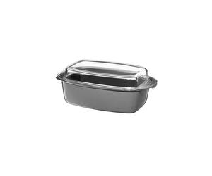 WMF Fusiontec Mineral Bräter con coperchio in vetro, rettangolare, 32 x 21 cm Platinum grigio