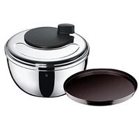 WMF Gourmet Centrifuga per Insalata, Acciaio Inox, plastica, Coperchio salvafreschezza