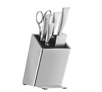 WMF Grand Gourmet Set 6 pezzi, 4 coltelli forgiati e forbici, realizzati in Germania, con supporto FlexTec in acciaio inox