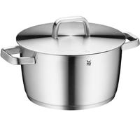 WMF Iconic - Pentola grande 24 cm, coperchio in metallo, pentola per carne a induzione, 5,6 l, pentola grande, in acciaio inox Cromargan lucido, non rivestita