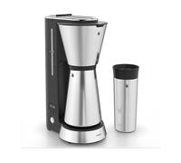 WMF KitchenMinis Macchina da caffè Aroma Thermo to Go in Acciaio Inox 18/10 Cromargan, potenza 870 W, con filtro, caraffa termica 650 ml e thermos 350 ml, finitura satinata opaca