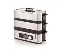 WMF KITCHENminis 0415090011 pentola a vapore 2 cestello/i Superficie piana 900 W Nero, Acciaio inox