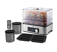 WMF KitchenMinis Essiccatore Compatto Snack to Go, in Acciaio Cromargan con 5 Griglie di Essicazione in Tritan, Sistema Silenzioso, Essicatore con Display LCD e Timer Programmabile, Dim. 28 x19x21 cm