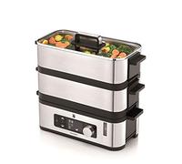 WMF KITCHENminis 0415090011 pentola a vapore 2 cestello/i Superficie piana 900 W Nero, Acciaio inox