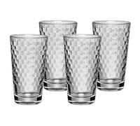 WMF Latte Macchiato Occhiali Set di 4 Pezzi di Vetro Struttura a Nido d' Ape Lavabile in lavastoviglie