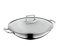 Wmf Macao - Set Wok A Induzione, 2 Pezzi, Padella Wok 36 Cm, Con Coperchio In Vetro, Acciaio Inox Cromargan Lucido Non Rivestito, 40 x 39.5 x 14 cm
