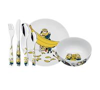 WMF Minions Set di stoviglie per bambini, 6 pezzi, con incisione, stoviglie personalizzate per bambini, con nome, regalo per battesimo, nascita o compleanno