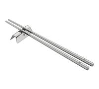 WMF Nuova Chopstick - 6 bacchette con panchina per posate per 2 persone, in acciaio INOX Cromargan, lucidato, lavabile in lavastoviglie