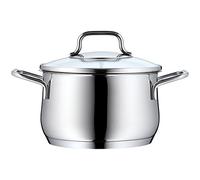WMF Pentola Alta Ø 16 cm ca. 2L Brilliant Schuett Bordo Vetro Acciaio Inox Cromargan® Lucido Rivestimento Antiaderente Lavabile in lavastoviglie
