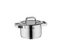 WMF Compact Cuisine - Pentola piccola 16,5 cm, coperchio in vetro, per carne a induzione, 2 l, acciaio INOX Cromargan lucido, scala interna, impilabile, non rivestita
