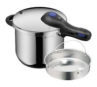 WMF Perfect Plus One Pot - Pentola a pressione a induzione, 6,5 l, con inserto, pentola a pressione con protezione fiamma, grande segnale di cottura, 2 livelli di cottura, manico con coperchio