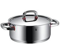 WMF Premium One - Pentola Grande 24 cm, a induzione 4,1 l, Coperchio in Metallo con Apertura a Vapore, Acciaio Inox Cromargan Lucido, Scala Interna