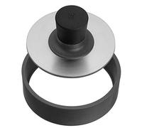 WMF BBQ Burgerpresse Edelstahl 12,5 cm Pattini Uniformi per Hamburger, Cheeseburger, Vegi-Burger, pressa, Verdure, Acciaio Inox 18/8, Nero