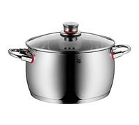 WMF Quality One - Casseruola per carne in acciaio Cromargan® con coperchio in vetro, Ø 24 cm