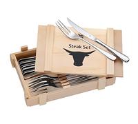 WMF Ranch set Posate 6 Persone in Acciaio Inox 18/10 Cromargan, 12 Pezzi, Servizio Posate con 6 Forchette, 6 Coltelli da Carne