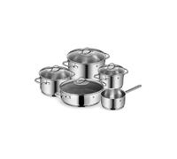 WMF Set di pentole 5 pezzi con coperchio in vetro PROVENCE-PLUS Cromargan argento