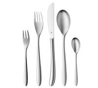 WMF Set di Posate da 30 Pezzi, per 6 Persone, Silk Cromargan in Acciaio Inox 18/10 Satinato