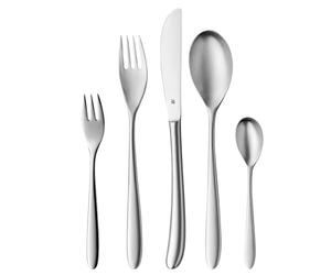 WMF Set di Posate da 30 Pezzi, per 6 Persone, Silk Cromargan in Acciaio Inox 18/10 Satinato