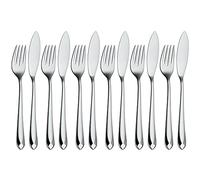 WMF Set di Posate Jette per più Persone, costituito da Diversi Elementi, Acciaio Inox, WMF Jette 12-Teilig Fischbesteck