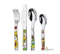 WMF Set posate bimbini Ape Maya in Acciaio Inox 18/10 Cromargan, set 4 pezzi con Coltello, Forchetta, Cucchiaio e Cucchiaino