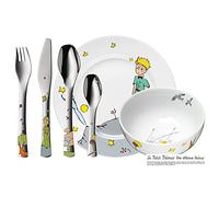 WMF Set posate bimbini Il Piccolo Principe in Acciaio Inox 18/10 Cromargan, set 6 pezzi con Tazza, Piatto, Coltello, Forchetta, Cucchiaio e Cucchiaino
