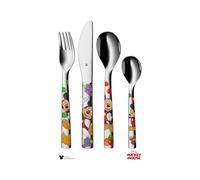 WMF Set posate bimbini Topolino in Acciaio Inox 18/10 Cromargan, set 4 pezzi con Coltello, Forchetta, Cucchiaio e Cucchiaino