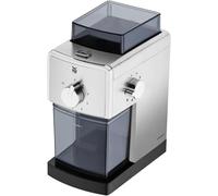 WMF STELIO Macinacaffè Edition, macina a dischi in acciaio, per caffè ed espresso, in Cromargan opaco/argento